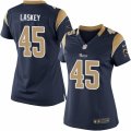 Women's Nike Los Angeles Rams #45 Zach Laskey Limited Navy Blue Team Color NFL Jersey