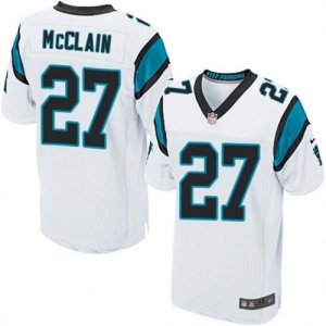 Mens Nike Carolina Panthers #27 Robert McClain Elite White NFL Jersey