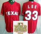 2011 world series mlb Texas Rangers #33 Cliff Lee Red