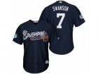 Mens Atlanta Braves #7 Dansby Swanson 2017 Spring Training Cool Base Stitched MLB Jersey