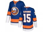 Men Adidas New York Islanders #15 Cal Clutterbuck Royal Blue Home Authentic Stitched NHL Jersey
