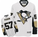 Mens Reebok Pittsburgh Penguins #57 David Perron Authentic White Away NHL Jersey