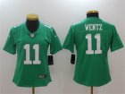 Nike Eagles #11 Carson Wentz Green Women Vapor Untouchable Player Limited Jersey