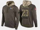 Nike Blues 23 Dmitrij Jaskin Olive Salute To Service Pullover Hoodie