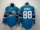 NHL San Jose Sharks #88 Brent Burns blue jerseys[2014 new stadium]