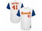 Mens Venezuela Baseball Majestic #41 Victor Martinez White 2017 World Baseball Classic Authentic Team Jersey