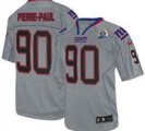 Nike Giants #90 Jason Pierre-Paul Lights Out Grey With Hall of Fame 50th Patch NFL Elite Jersey