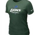 Women Detroit Lions Deep Green T-Shirt