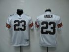 nfl Cleveland Browns #23 Joe Haden white[kids]