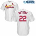 Mens Majestic St. Louis Cardinals #22 Mike Matheny Authentic White Home Cool Base MLB Jersey