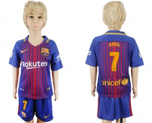 2017-18 Barcelona 7 ARDA Home Youth Soccer Jersey