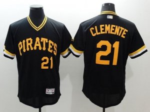 Pittsburgh Pirates #21 Roberto Clemente Black Flexbase Authentic Collection Cooperstown Stitched MLB Jersey