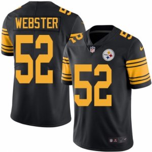 Men Nike Pittsburgh Steelers #52 Mike Webster Black Color Rush Limited Jersey