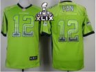 2015 Super Bowl XLIX Nike Seattle Seahawks #12 Fan Green Jerseys(Drift Fashion Elite)