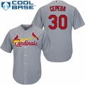 Mens Majestic St. Louis Cardinals #30 Orlando Cepeda Authentic Grey Road Cool Base MLB Jersey