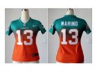 Nike women jerseys miami dolphins #13 marino green-orange[Elite II drift fashion]