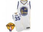 Mens Adidas Golden State Warriors #35 Kevin Durant Authentic White Home 2017 The Finals Patch NBA Jersey