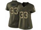 Women Nike Jacksonville Jaguars #33 Chris Ivory Limited Green Salute to Service NFL Jersey