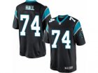 Men's Nike Carolina Panthers #74 Daeshon Hall Limited Black Team Color NFL Jersey