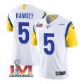 Nike Rams #5 Jalen Ramsey White 2022 Super Bowl LVI Vapor Limited Jersey
