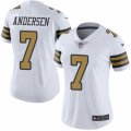 Women's Nike New Orleans Saints #7 Morten Andersen Limited White Rush NFL Jersey