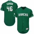 Men Majestic Arizona Diamondbacks #46 Patrick Corbin Green Celtic Flexbase Authentic Collection MLB Jersey