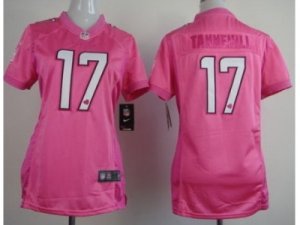 Nike Women Miami Dolphins #17 Ryan Tannehill Pink Love Jerseys