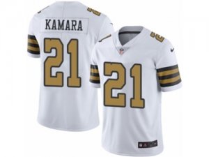 Nike Saints #21 Alvin Kamara White Mens Stitched NFL Limited Rush Jersey