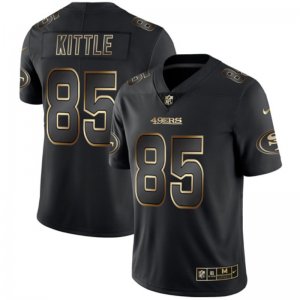 Nike 49ers #85 George Kittle Black Gold Vapor Untouchable Limited