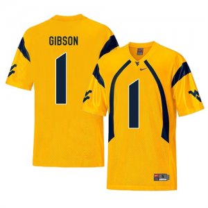 West Virginia Mountaineers #1 Shelton Gibson Gold College Football Jersey