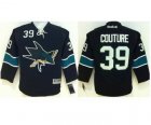 Youth NHL San Jose Sharks #39 Logan Couture black jerseys