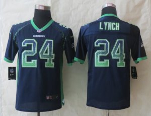 Youth 2014 New Nike Seattle Seahawks #24 Lynch Blue Jerseys(Drift Fashion)