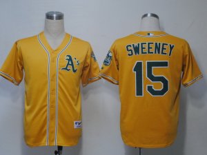 MLB Oakland Athletics #15 Sweeney Yellow