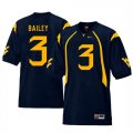 West Virginia Mountaineers #3 Stedman Bailey Navy College Football Jersey