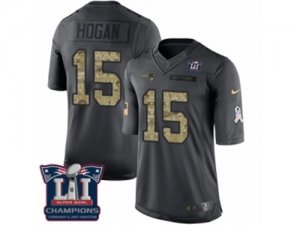 Mens Nike New England Patriots #15 Chris Hogan Limited Black 2016 Salute to Service Super Bowl LI Champions NFL Jersey