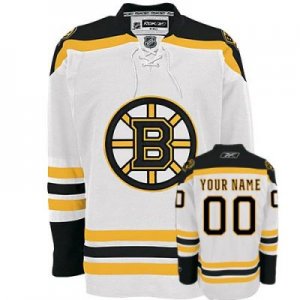 Customized Boston Bruins Jersey White Road Man Hockey