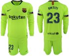 2018-19 Barcelona 23 UMTITI Away Long Sleeve Soccer Jersey
