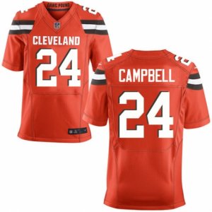 Mens Nike Cleveland Browns #24 Ibraheim Campbell Elite Orange Alternate NFL Jersey