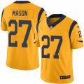 Mens Nike Los Angeles Rams #27 Tre Mason Elite Gold Rush NFL Jersey