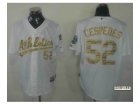 mlb jerseys oakland athletics #52 yoenis cespedes white[number camo]