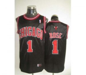 nba chicago bulls #1 rose regular black