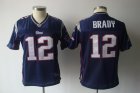 women nfl new england patriots #12 tom brady blue