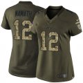 Women Nike New York Jets #12 Joe Namath Green Salute to Service Jerseys