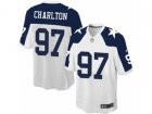 Youth Nike Dallas Cowboys #97 Taco Charlton Game White Throwback Alternate NFL Jersey