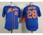 MLB new york mets #28 murphy black jerseys[number orange]