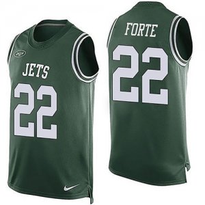 Mens Jets #22 Matt Forte Green Team Color Men NFL Limited Tank Top