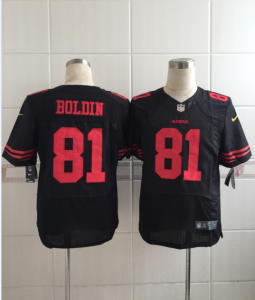 Nike San Francisco 49ers #81 Anquan Boldin Black Alternate Jerseys(Limited)