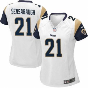 Womens Nike Los Angeles Rams #21 Coty Sensabaugh Limited White NFL Jersey