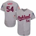 Mens Majestic Oakland Athletics #54 Sonny Gray Grey Fashion Stars & Stripes Flex Base MLB Jersey