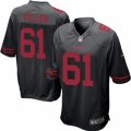 Mens Nike San Francisco 49ers #61 Andrew Tiller Game Black Alternate NFL Jersey